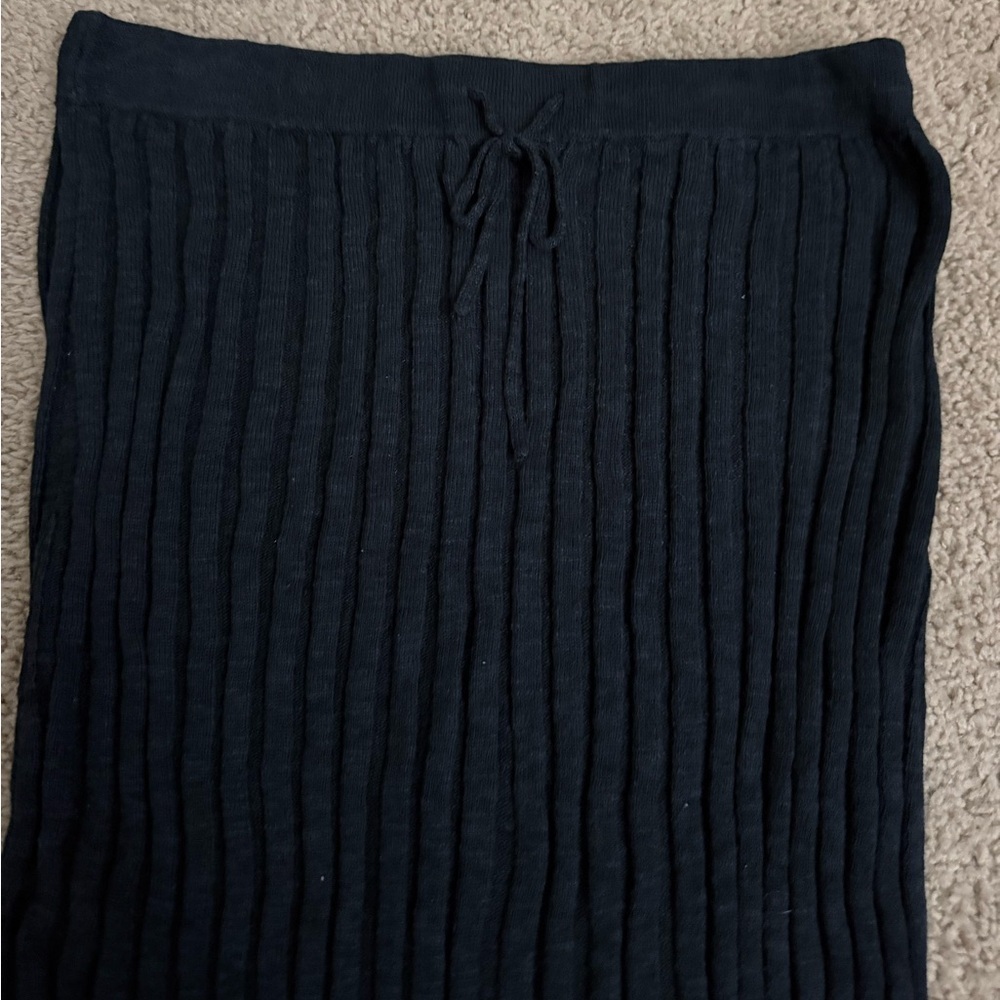 Free People FP Beach Ribbed Black Knit Maxi Skirt Women’s Small Vacation Swim - Picture 2 of 4